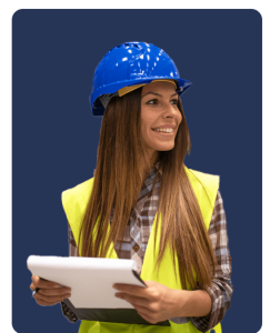 trabajadora orion casco azul